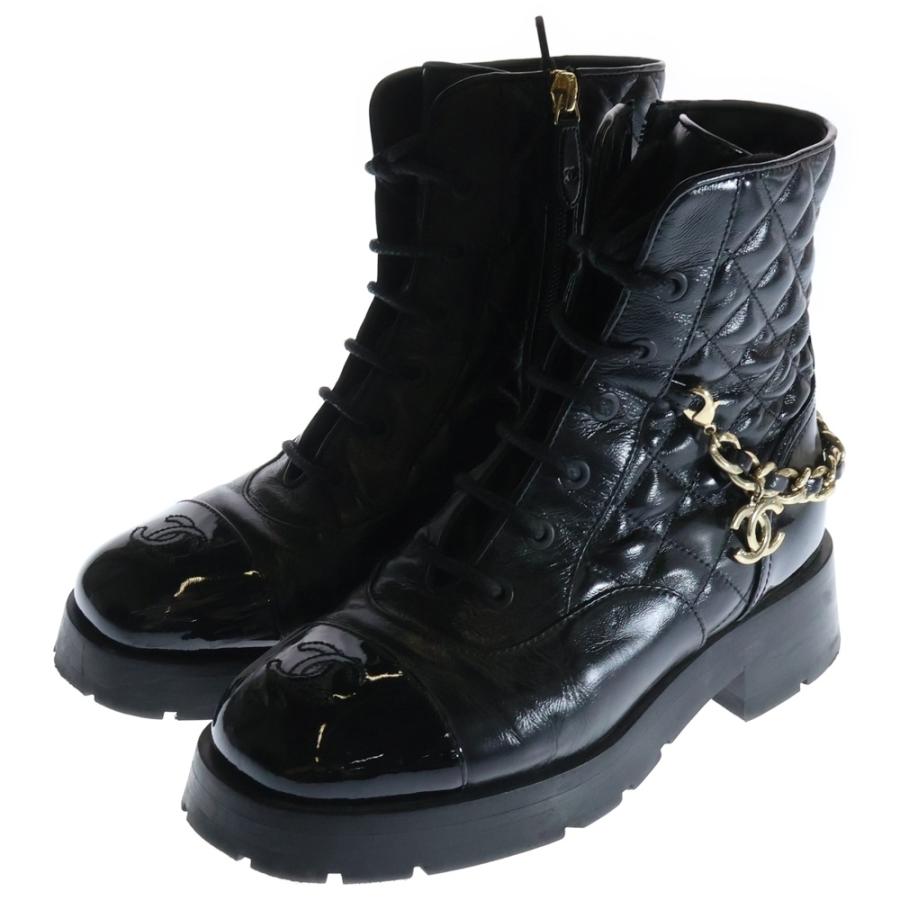 CHANEL（シャネル） マトラッセ レースアップ ゴールド チェーン