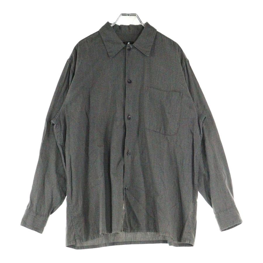 COMOLI（コモリ） 20AW ヨリ杢 オープンカラー 長袖シャツ グレー S03