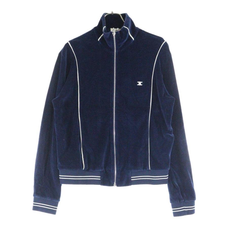 CELINE ベロアジャージ　トラックジャケット　セリーヌ セリーヌ 20SS エディ期 トリオンフ ロゴ刺繍 ベロア トラック