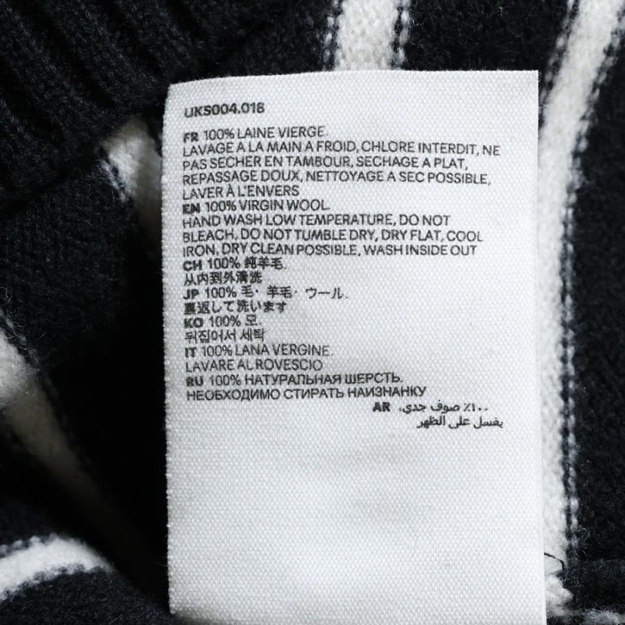 ami paris アミパリス ハートロゴジャガード ボーダー ウール クルー