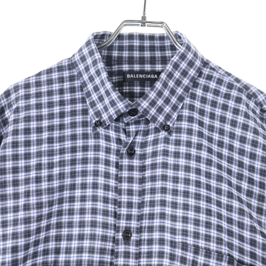BALENCIAGA（バレンシアガ） オーバーサイズ 長袖チェック シャツ