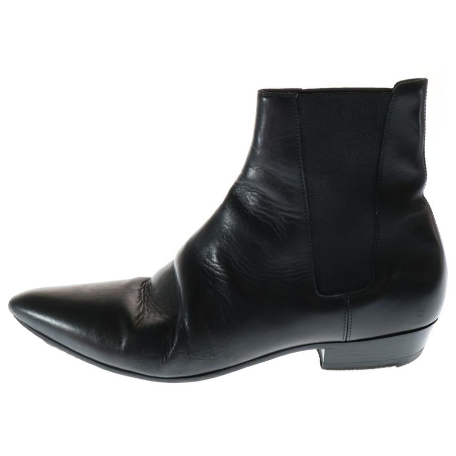 美品！サンローランパリ レザーヒールブーツ ハーネス チェルシー