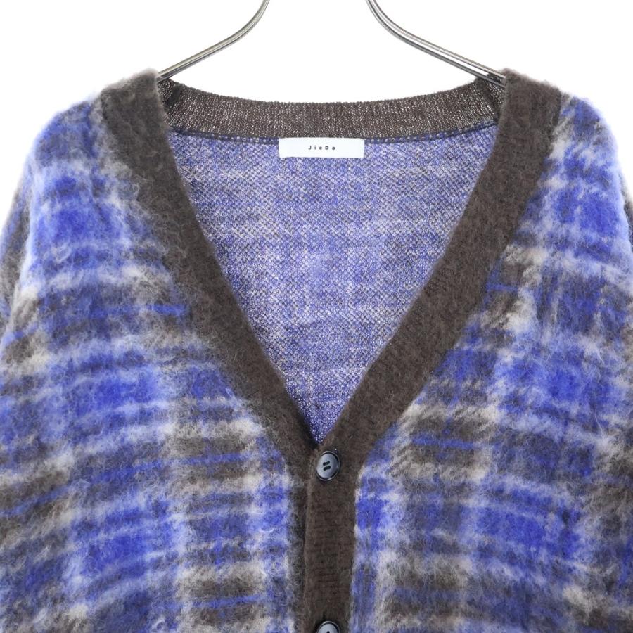 JieDa（ジエダ） 23AW MOHAIR CHECKED CARDIGAN 4B チェック柄 ニット