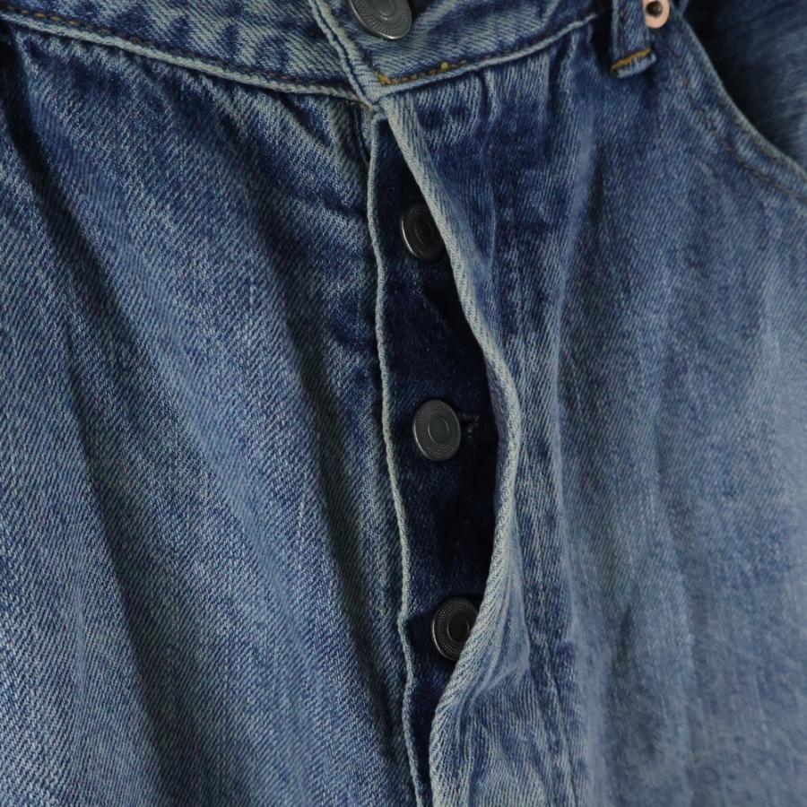 COMOLI（コモリ） 23SS ブリーチ加工 デニム5Pパンツ インディゴ X01