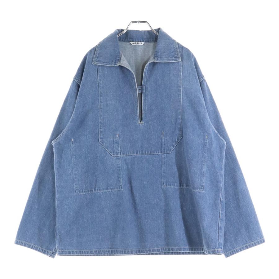 AURALEE（オーラリー） 24SS SELVEDGE FADED LIGHT DENIM P/O SHIRT