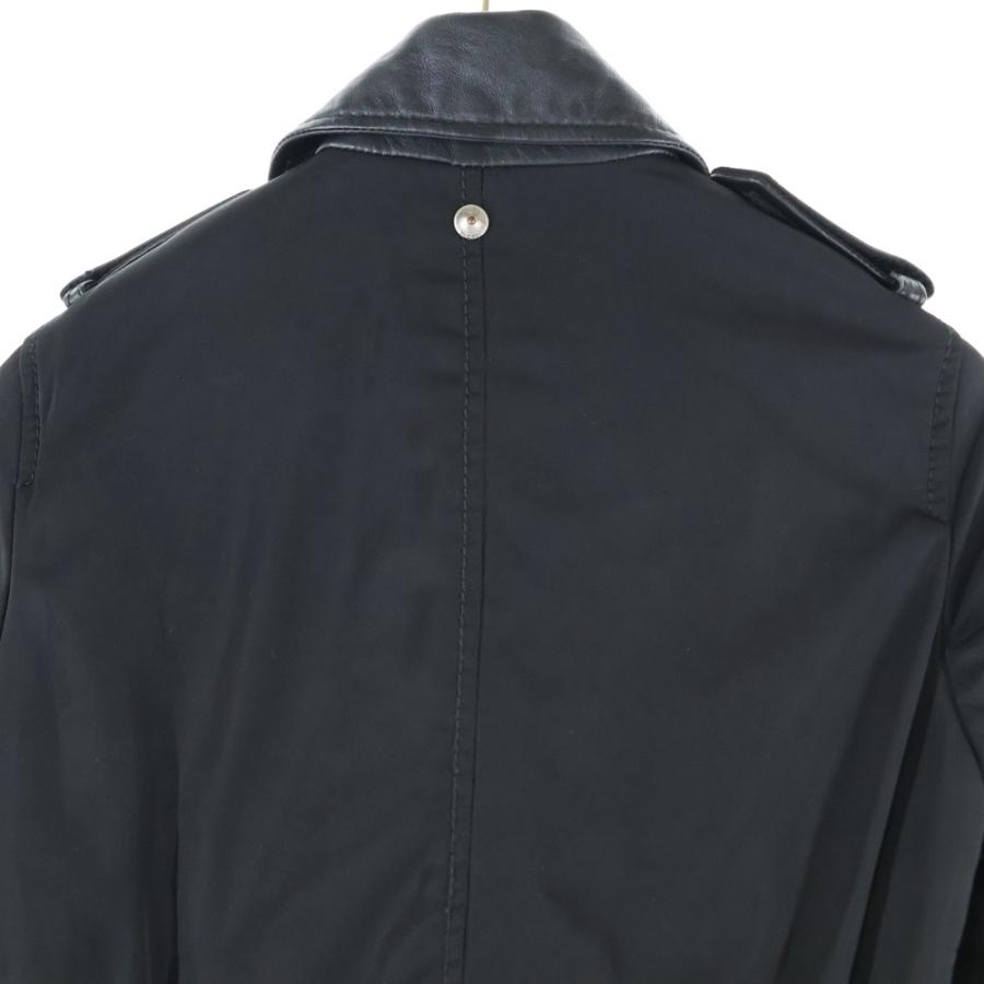 DIESEL（ディーゼル） ナイロン切り替え ジップアップ ダブル レザー