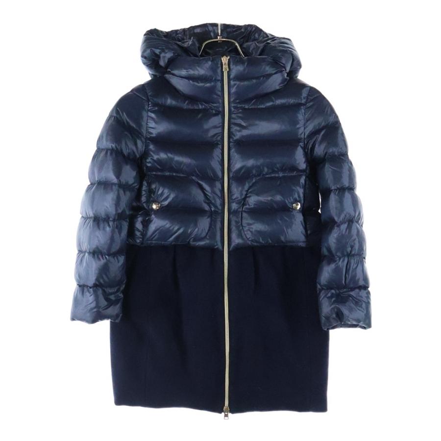 HERNO（ヘルノ） 切り替え ジップアップフーデッドダウンコート