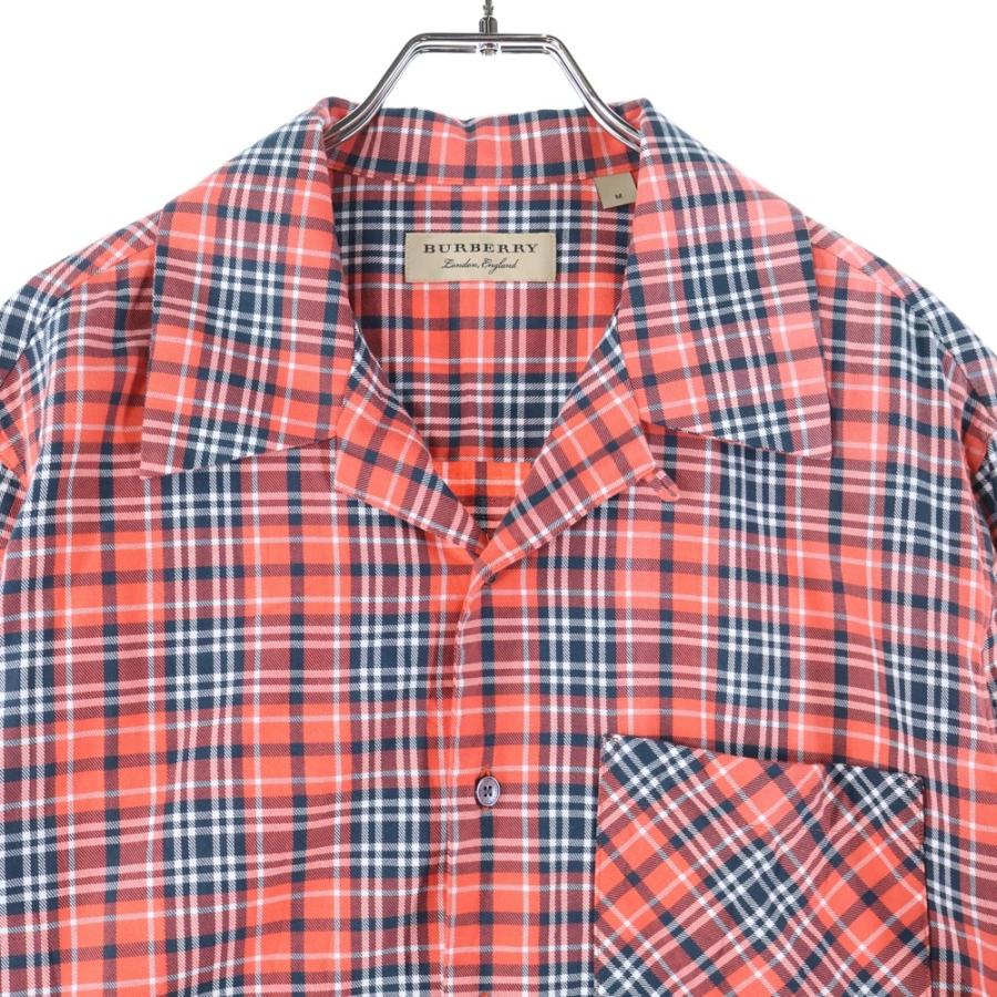 BURBERRY（バーバリー） 胸ポケット 6B チェック柄 オープンカラー
