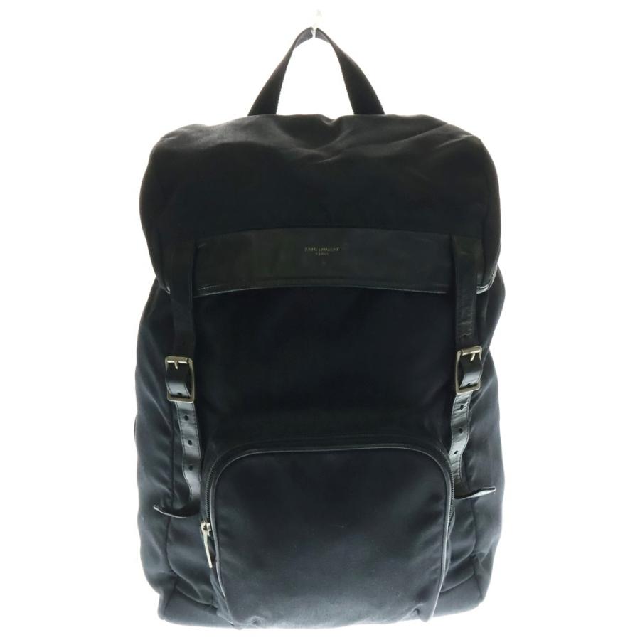 SAINT LAURENT PARIS サンローランパリ レザー切替 コットン バック  