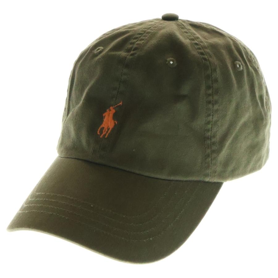 【新品】ポロラルフローレン　カーキ色 ベースボールキャップ R刺繍 POLO RALPH LAUREN（ポロ・ラルフローレン） ロゴワンポイント刺繍