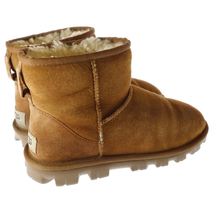 未使用級 UGG ブラウン レザー ムートンブーツ 22cm 編み込み 試着のみ 12621124-1.jpg