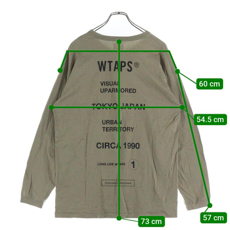 WTAPS（ダブルタップス） 両面ロゴプリント クルーネック長袖Tシャツ