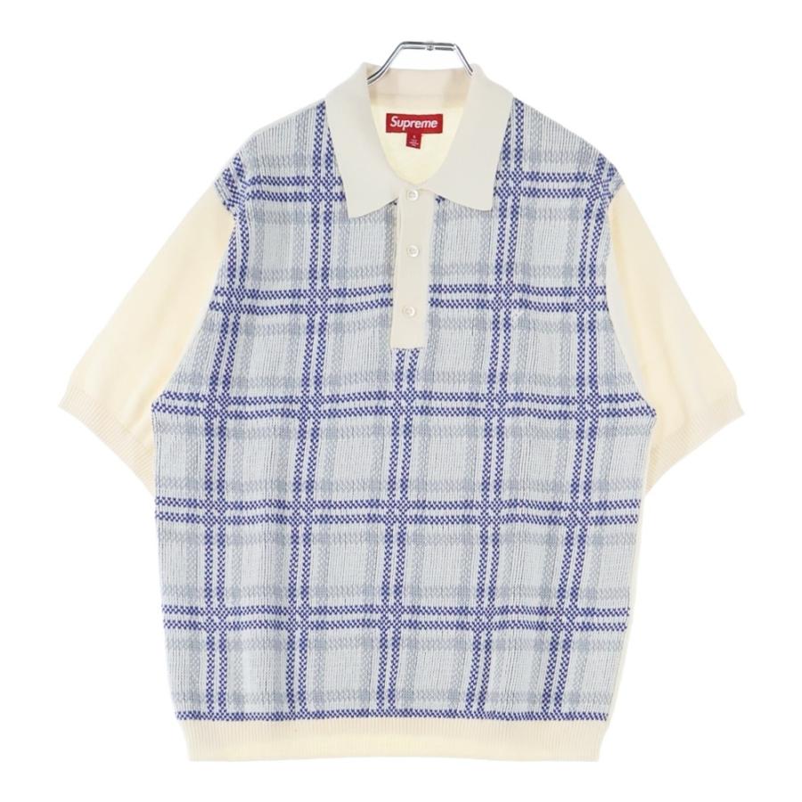 Supreme plaid knit 半袖ポロ Supreme Plaid Knit S/S Polo Black メンズ - SS24 - JP