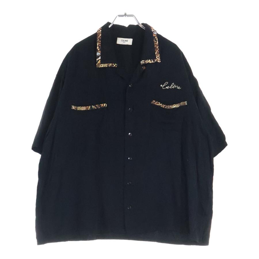 CELINE（セリーヌ） 22AW ロゴ 刺繍 ルーズ ボーリング半袖シャツ