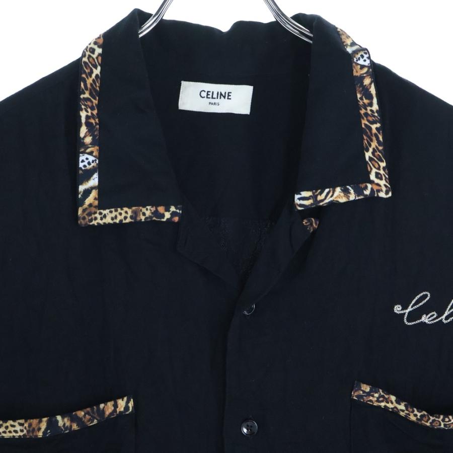 CELINE（セリーヌ） 22AW ロゴ 刺繍 ルーズ ボーリング半袖シャツ