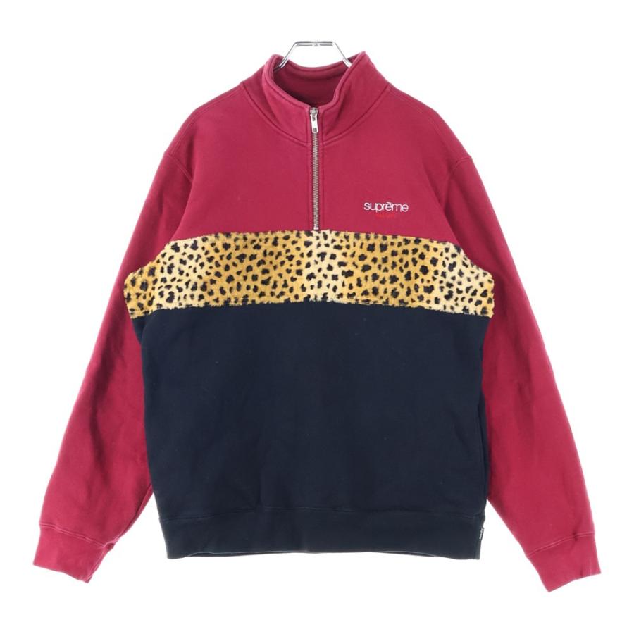 Supreme 18aw レオパード Supreme（シュプリーム） 18AW Leopard Panel Half Zip Sweatshirt