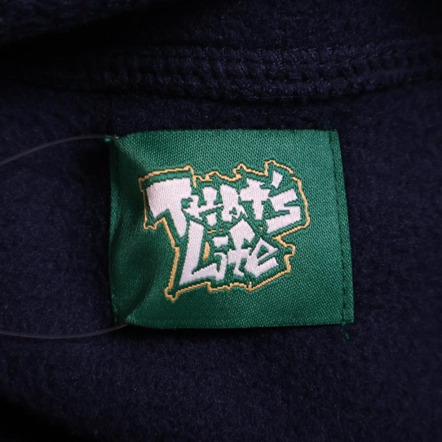 That's life ザッツライフ フロント刺繍 ハーフジップフリース