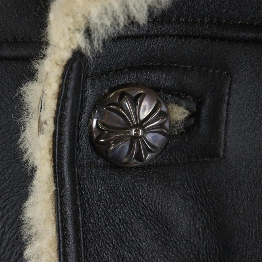 CHROME HEARTS（クロムハーツ） クロスボールボタン レザー ムートン