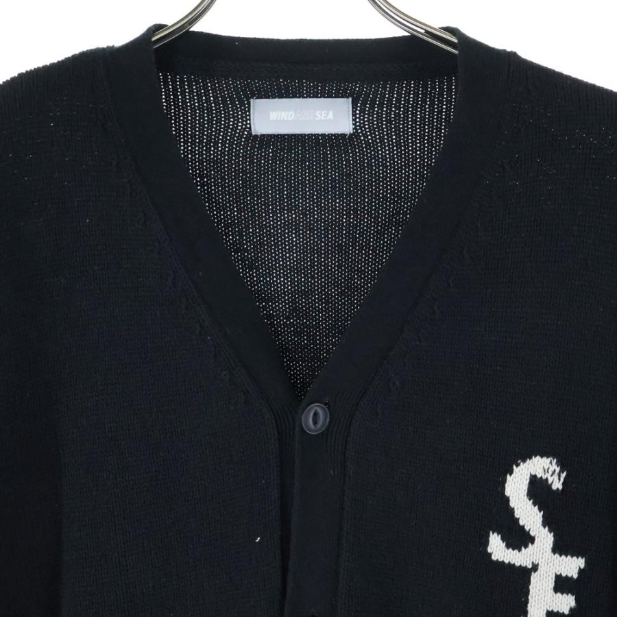 WIND AND SEA（ウィンダンシー） LIGHT KNIT CARDIGAN SEAロゴ ミドル