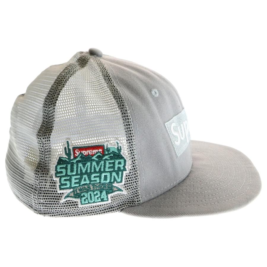 24SS Supreme グレー キャップ Supreme（シュプリーム） 24SS ×NEW ERA Box Logo Mesh Cap ニューエラ