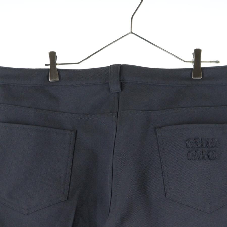 miumiu ミュウミュウ Covert Pants ポケットロゴ ポリエステルパンツ グレー MP1666_3