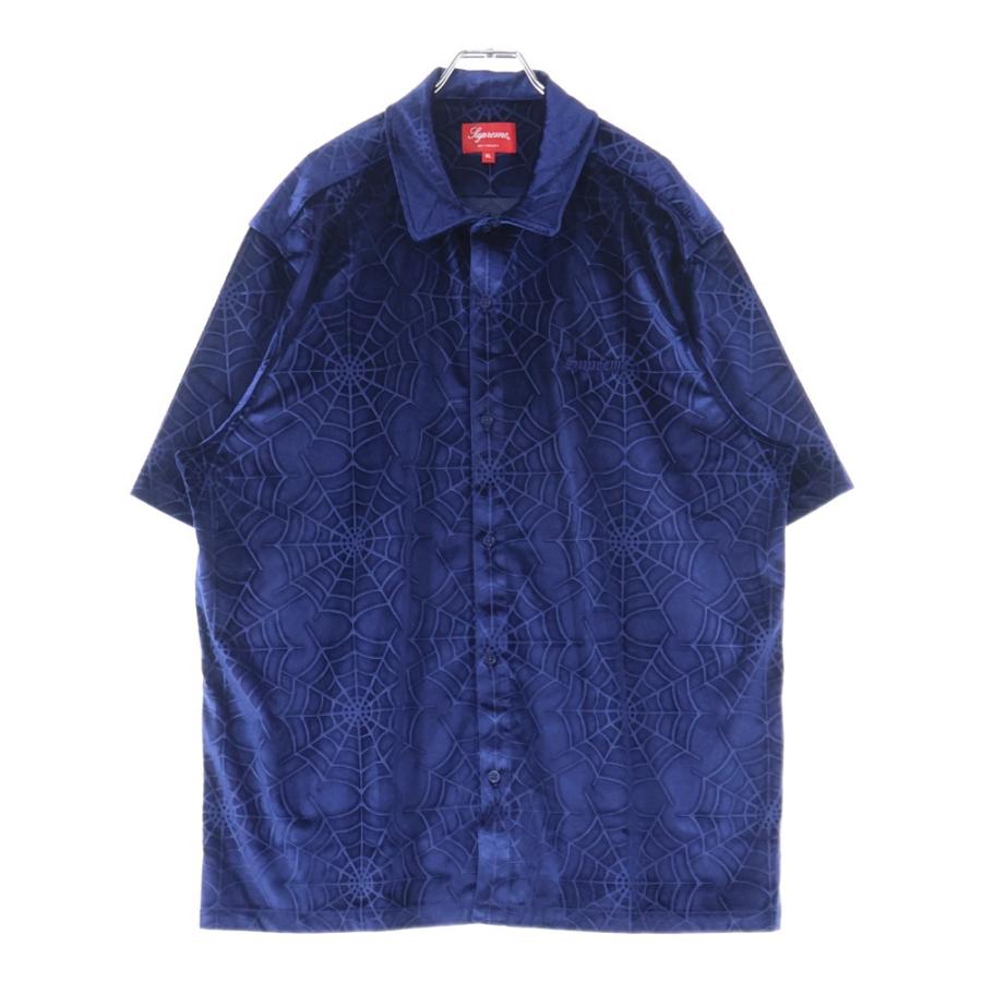Supreme（シュプリーム） 21AW Spider Web Velvet S/S Shirt 蜘蛛の巣