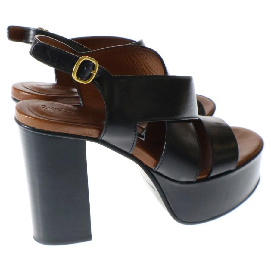 SEE BY CHLOE シーバイクロエ LEATHER SANDALS クロスデザイン レザー