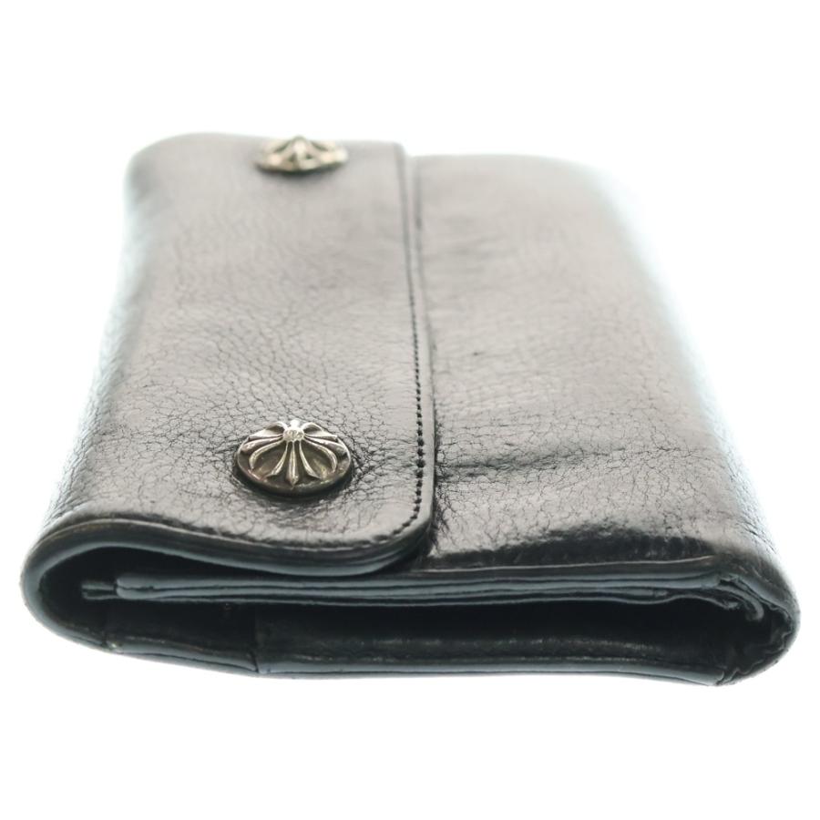kafuromasa クロムハーツ Chrome Hearts wave クロムハーツウェーブウォレットクロスボタンブラックヘビー