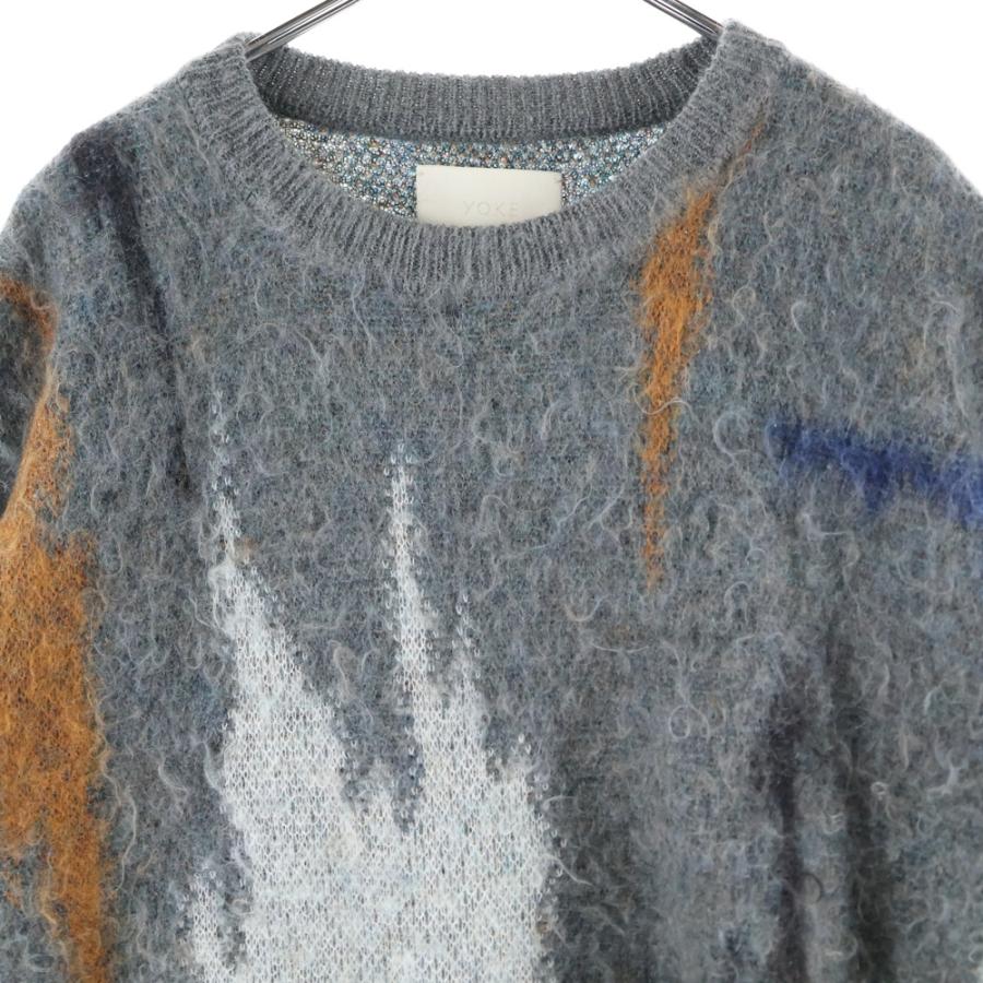 YOKE ヨーク 22AW STILL JACQUARD CREWNEC モヘア混 クルーネック