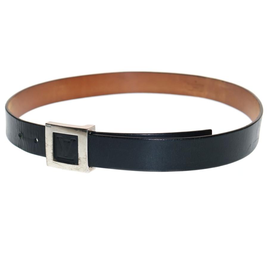 LOUIS VUITTON ルイヴィトン サンチュールLVスタンプ レザーベルト  