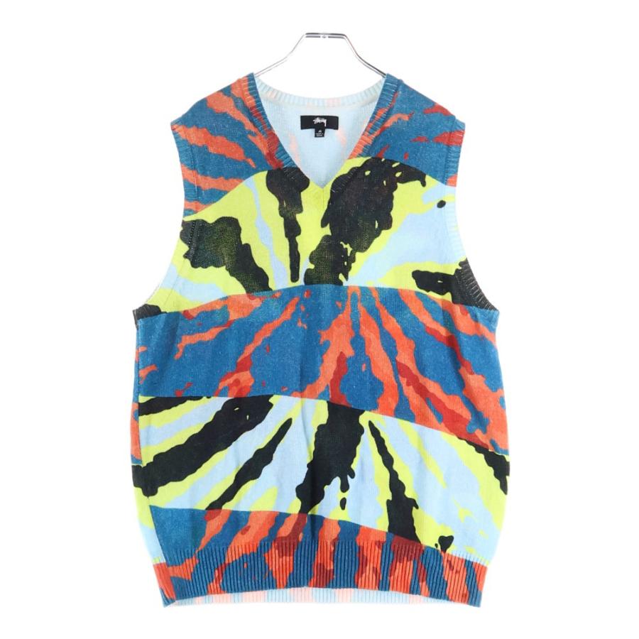 STUSSY（ステューシー） PRINTED SWEATER VEST 総柄 プリンテッド 