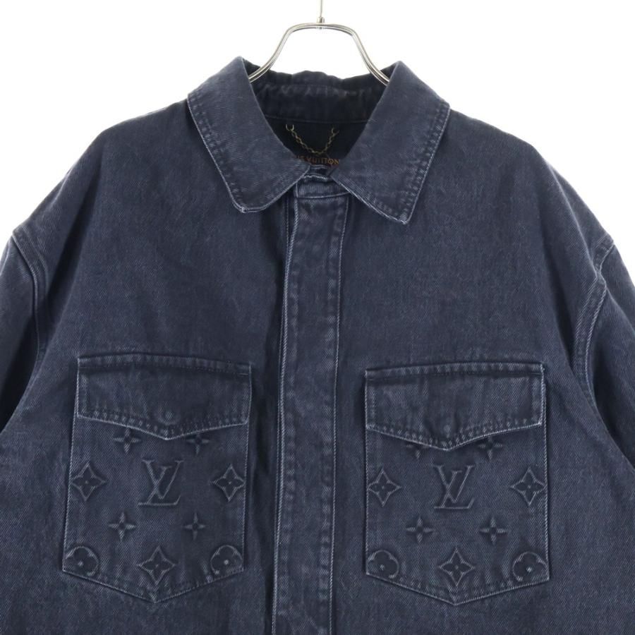 【美品】Louis Vuitton エンボスモノグラム デニムジャケット LOUIS VUITTON デニムジャケット サイズ34 中古・古着通販】LOUIS