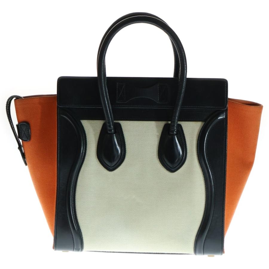 CELINE（セリーヌ） ラゲージ マイクロショッパー レザーキャンバス