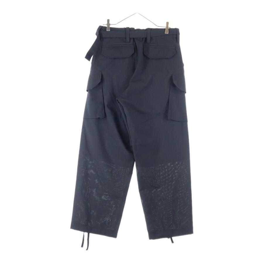 sacai（サカイ） 25SS ベルテッド ポリウール カーゴパンツ ブラック