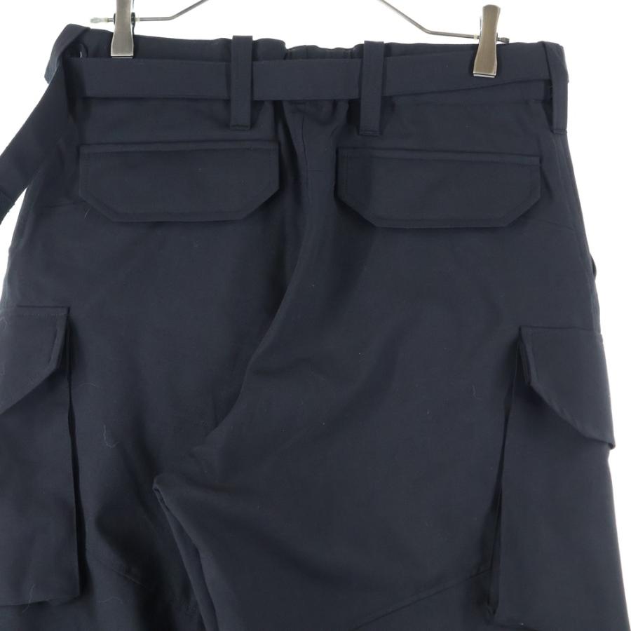 sacai（サカイ） 25SS ベルテッド ポリウール カーゴパンツ ブラック
