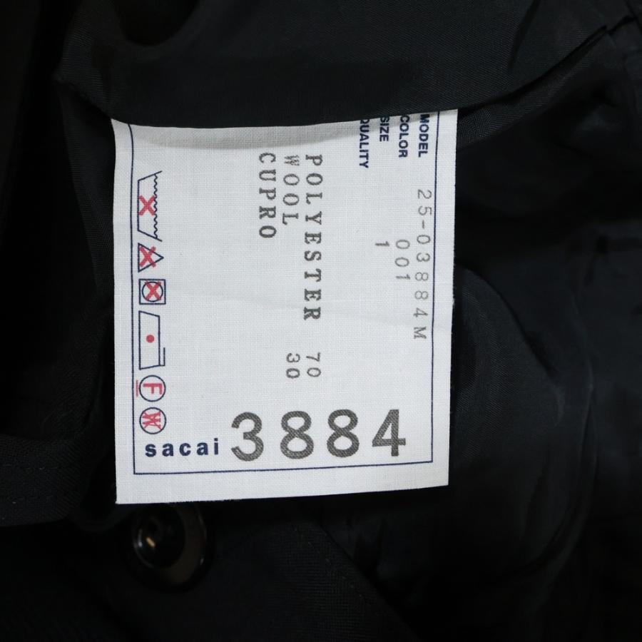 sacai（サカイ） 25SS ベルテッド ポリウール カーゴパンツ ブラック