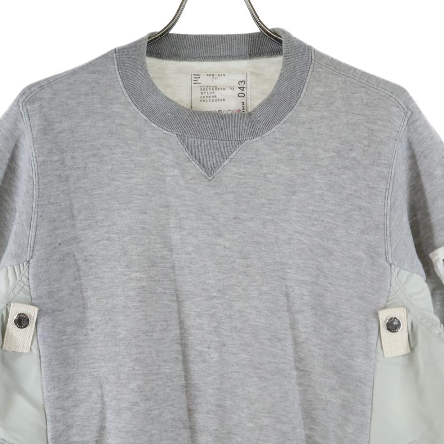 sacai（サカイ） 22AW Sponge Sweat × MA-1 Pullover ドッキング