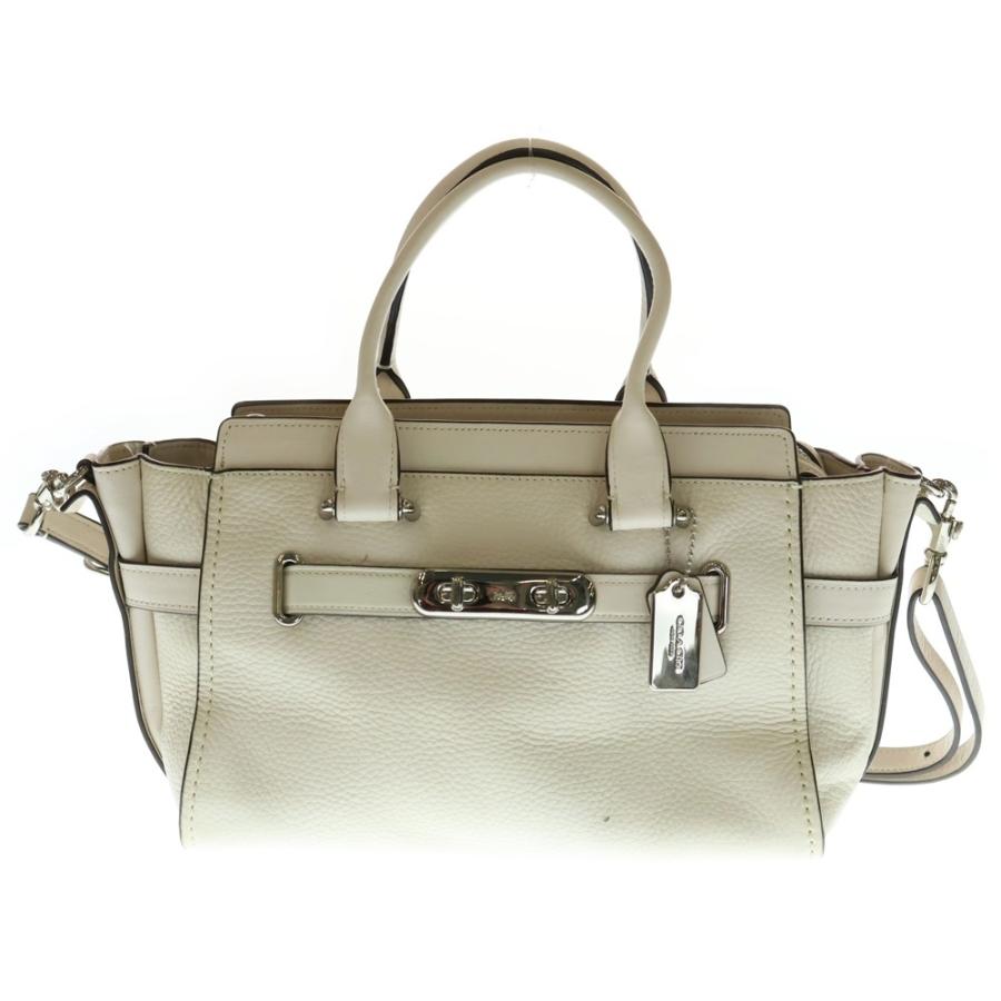 美品✨コーチ　スワッガー27 ショルダーバッグ　2way レザー　メタリック　金 COACH（コーチ） スワッガー27 キャリーオール チャーム付き 2WAY