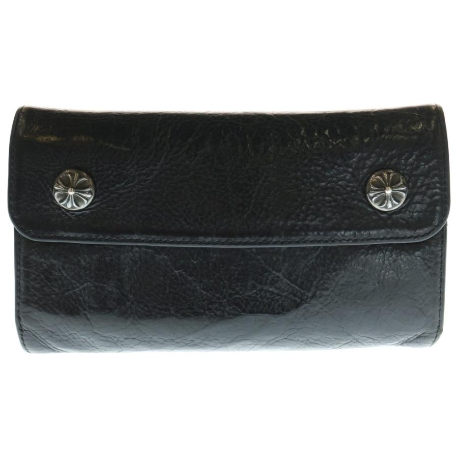 クロムハーツ　wave ブラック 在庫あり！クロムハーツ 財布 ウォレット ウェーブ ブラック ヘビー