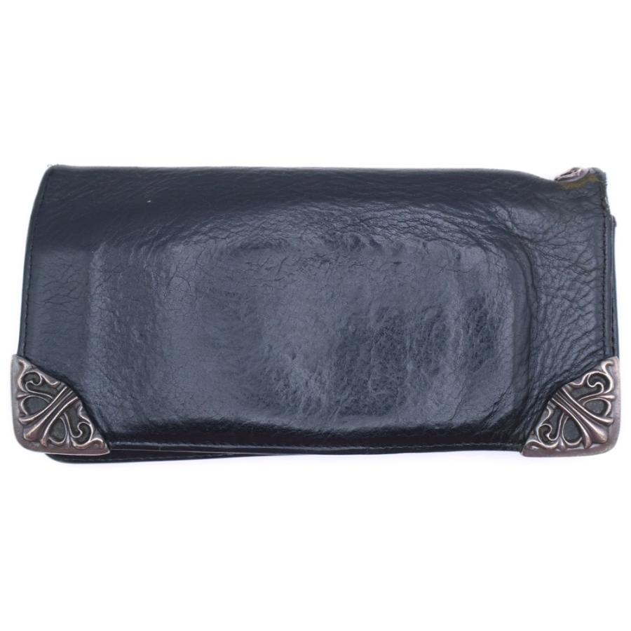 クロムハーツ   LNG SNGL FLD TIPS シングルフォールド レザーウォレット財布 中古 SS07 CHROME HEARTS（クロムハーツ） LNG SNGL FLD TIPS シングルフォールド