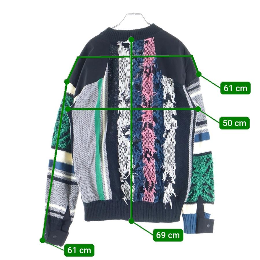 sacai（サカイ） 22SS RUG JACQUARD KNIT PULLOVER ラグ ジャガード 
