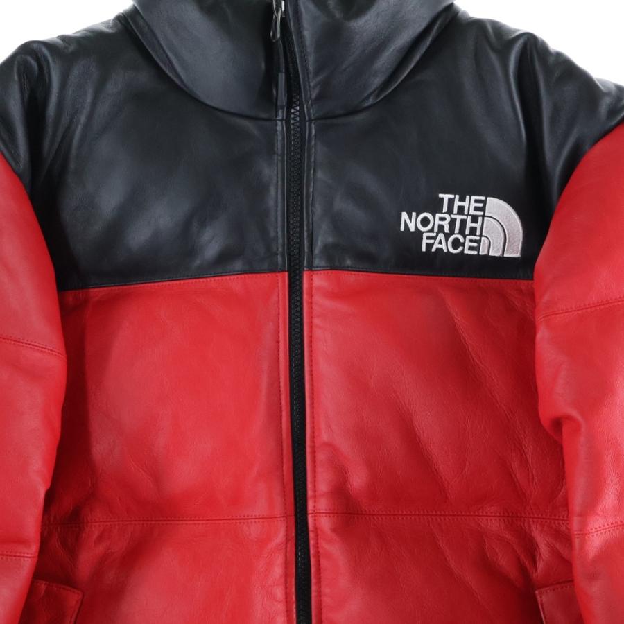 【ないとさん専用】Supreme ダウンジャケット ブラック/レッド 累積売上総額第1位】Supreme X The North Faceレザー製ダウン
