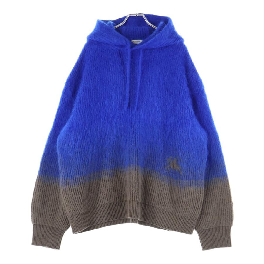 BURBERRY バーバリー グラデーション プルオーバースウェットニットパーカー フーディー バーバリー ブルー/ブラウン 8094462 BURBERRY（バーバリー） グラデーション プルオーバースウェットニット