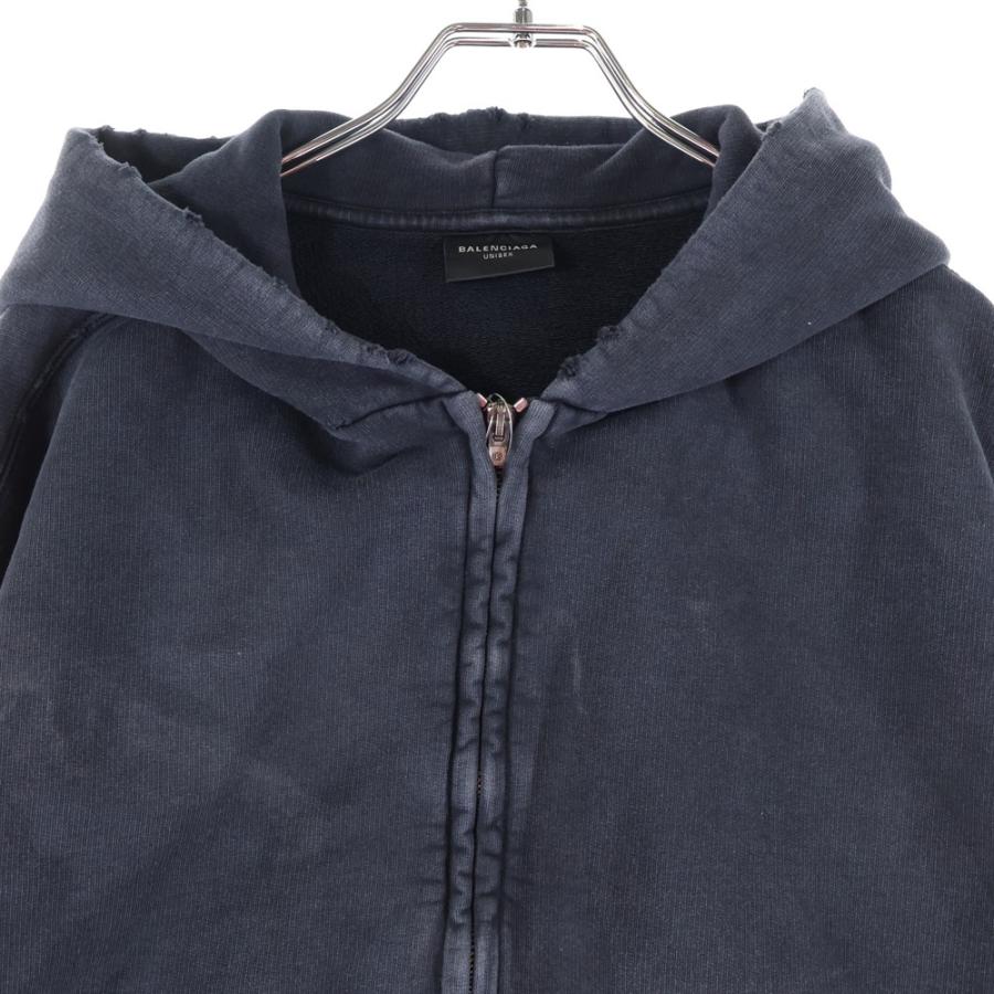 BALENCIAGA（バレンシアガ） Painted Zip-up Hoodie ダメージ加工