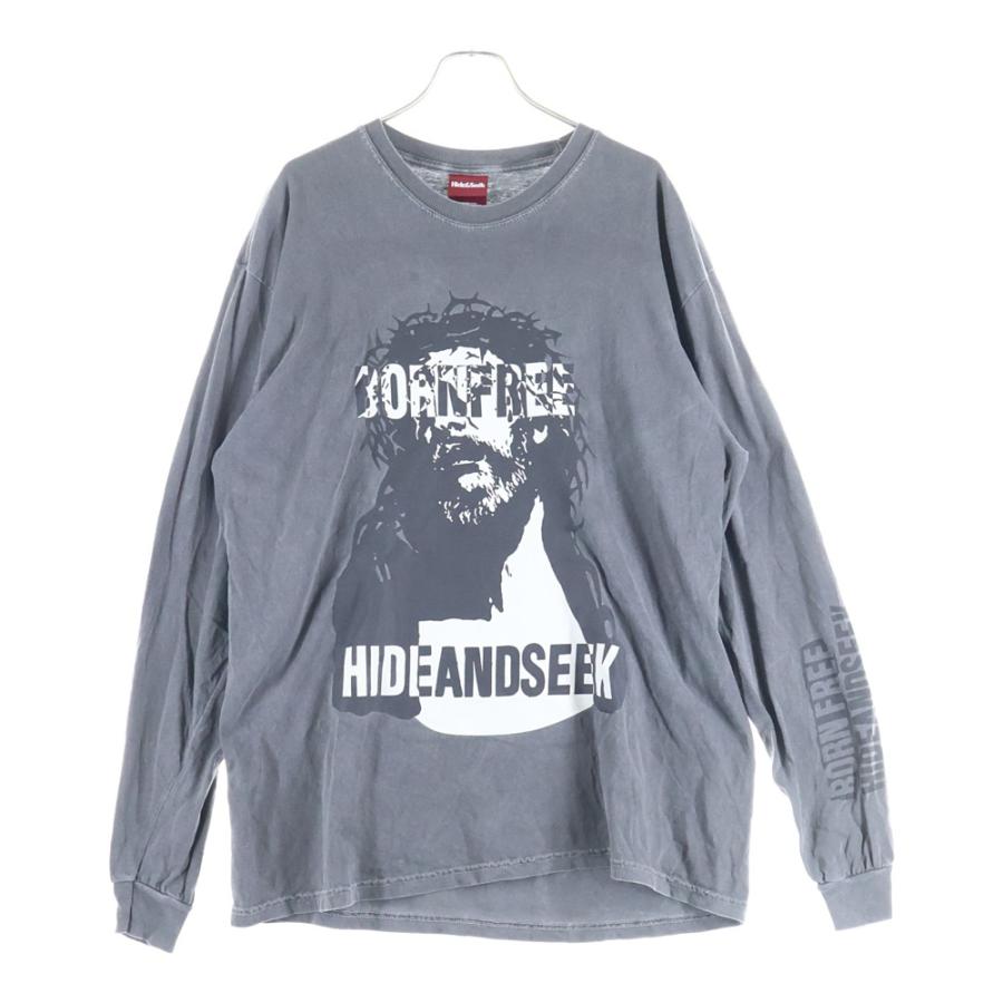 ハイドアンドシーク 長袖 Tシャツ Hideandseek ハイドアンドシーク ジーザス キリスト アーム ロゴ