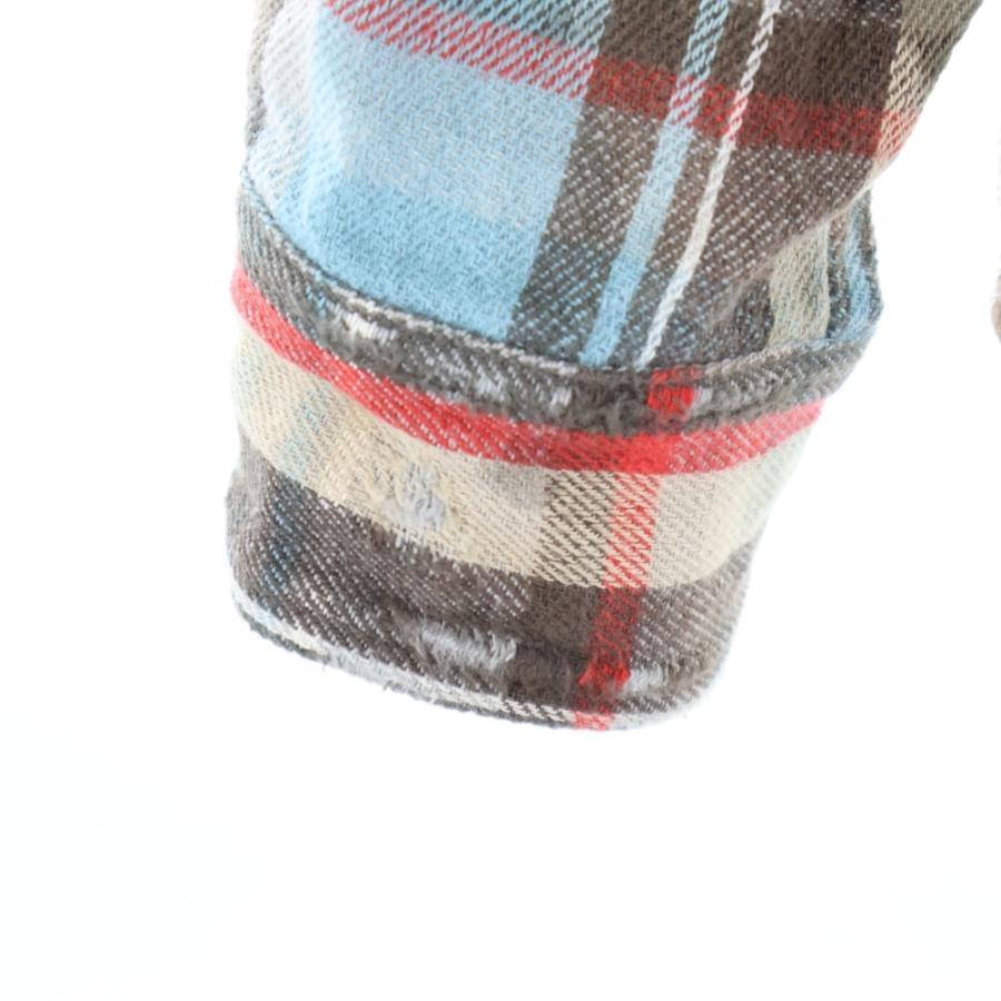SAINT MICHAEL セントマイケル FLANNEL SHIRT CHECK BLUE フランネル
