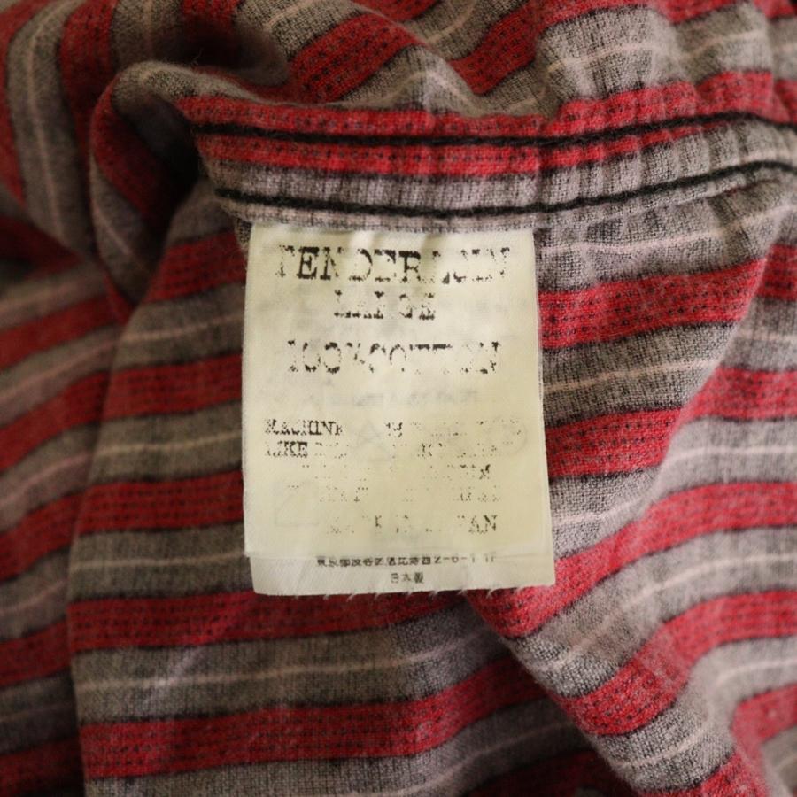 TENDERLOIN（テンダーロイン） ストライプ柄 長袖フランネル ボタン