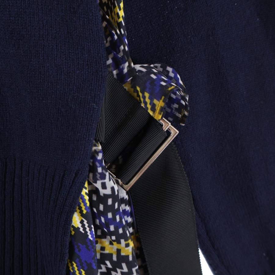 sacai（サカイ） タートルネックニットドッキング ウエストベルト付き