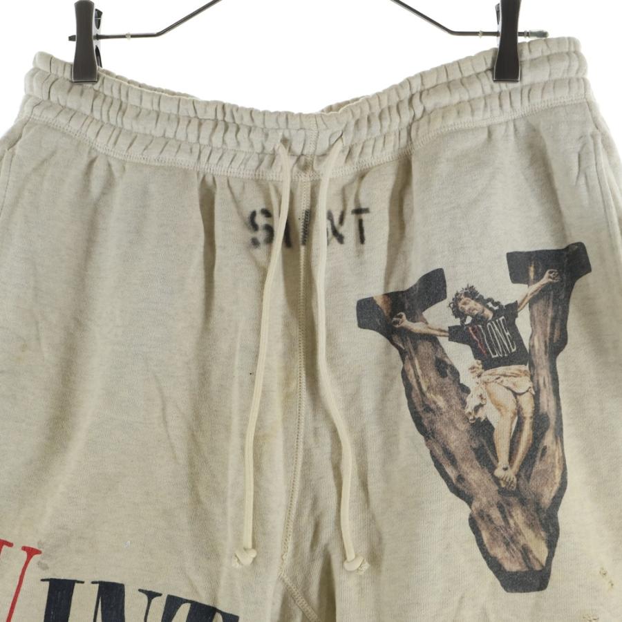 セントマイケル 22SS ×VLONE SWEAT SHORTS ヴィーローン ロゴプリント