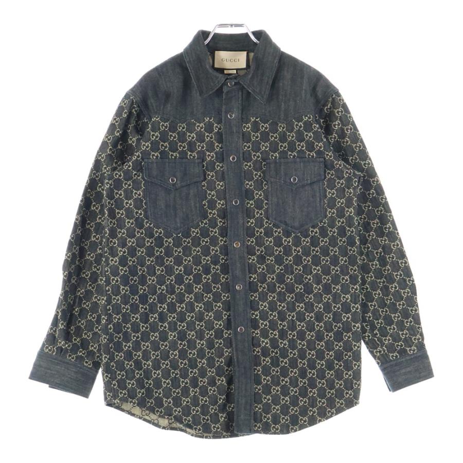 GUCCI（グッチ） GGジャガード ロングスリーブ ボタンデニムシャツ